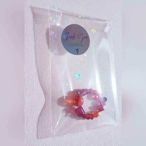 Red Scarf Women's Ring Handmade Jewelry s8-9 NEW - Picture 11 of 13